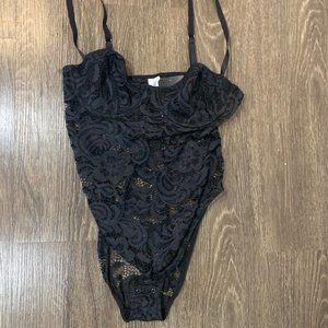 Black Lace Underwire Bodysuit